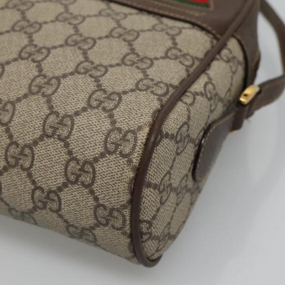 GUCCI GG Supreme Web Sherry Line Bag Pvc Beige 4023 001 56 4023 001 56 - Picture 10 of 16